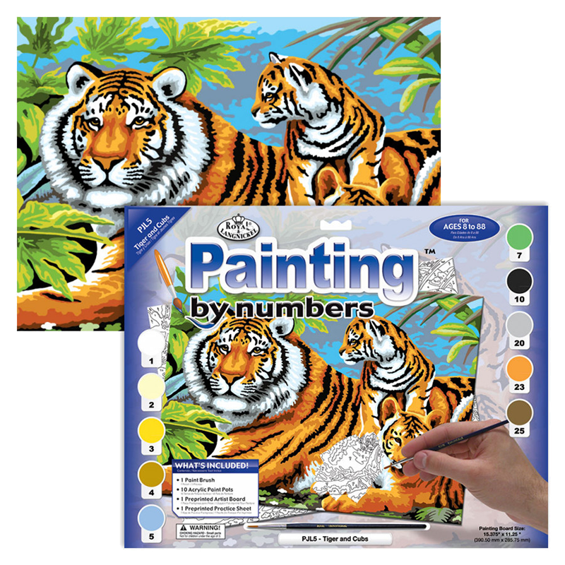 Festészet számokkal A3 formátumban - Tigrisek