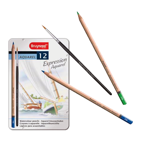 Bruynzeel akvarell ceruzák, készlet – 12 db