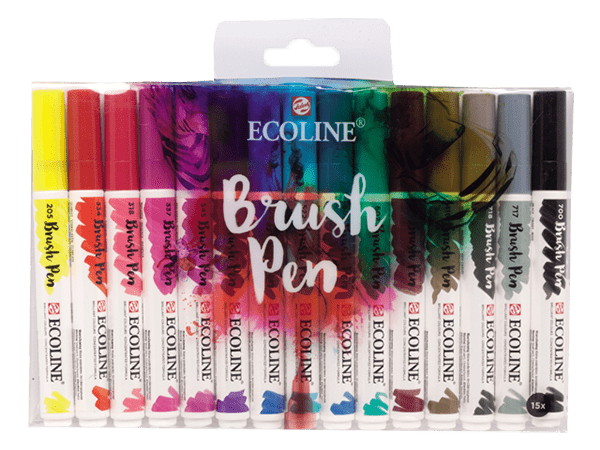 Ecoline akvarell tollak - készlet 15 db