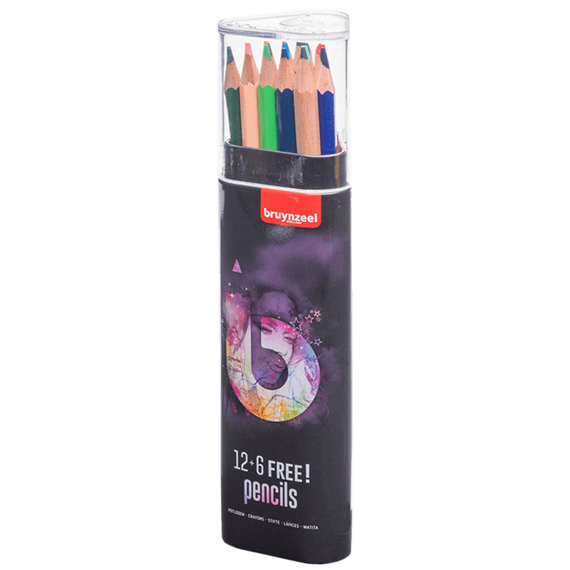 Bruynzeel színes ceruza készlet - Fényes - 12 + 6 db!