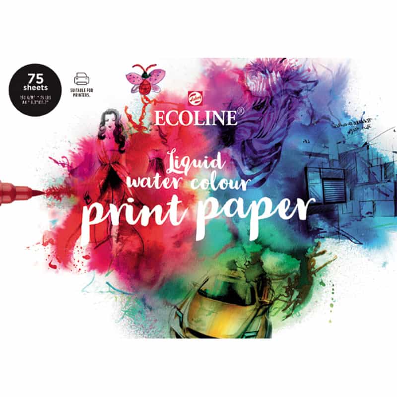 Ecoline Watercolour Print Paper A4, 150g, 75 lap