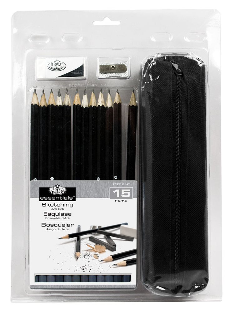Grafikai ceruzák tolltartóban vázlatkészítéshez- készlet 15 db