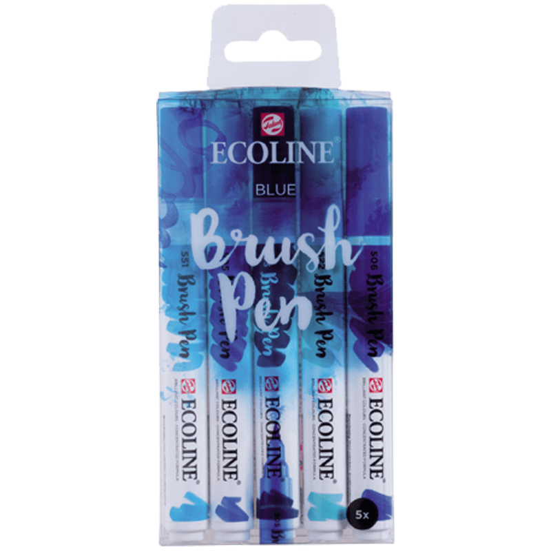 Ecoline akvarell tollak BLUE - készlet 5 db