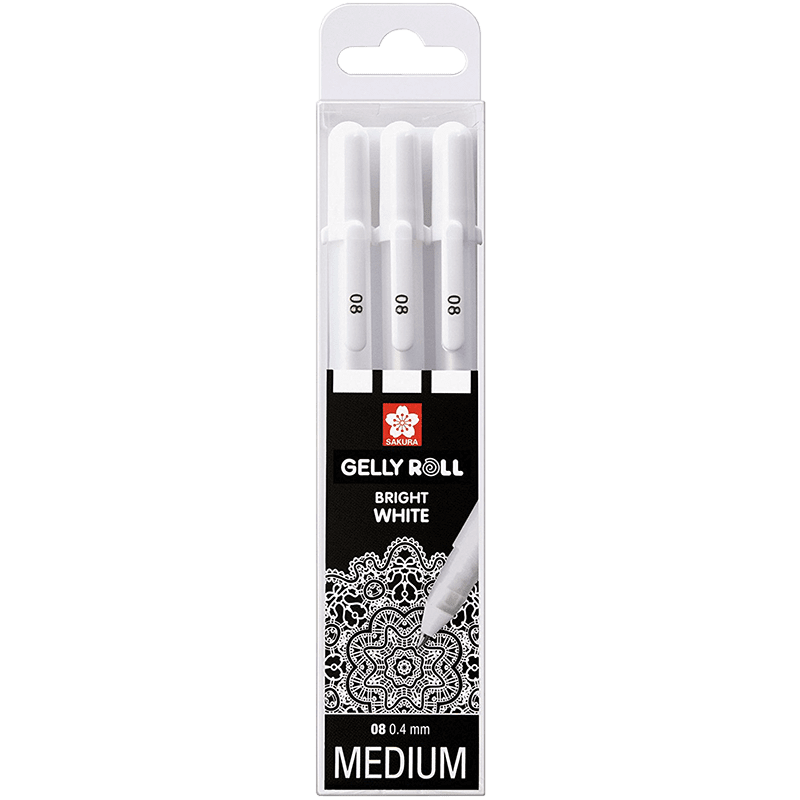 Sakura Gelly Roll Bright White Medium - 3 db