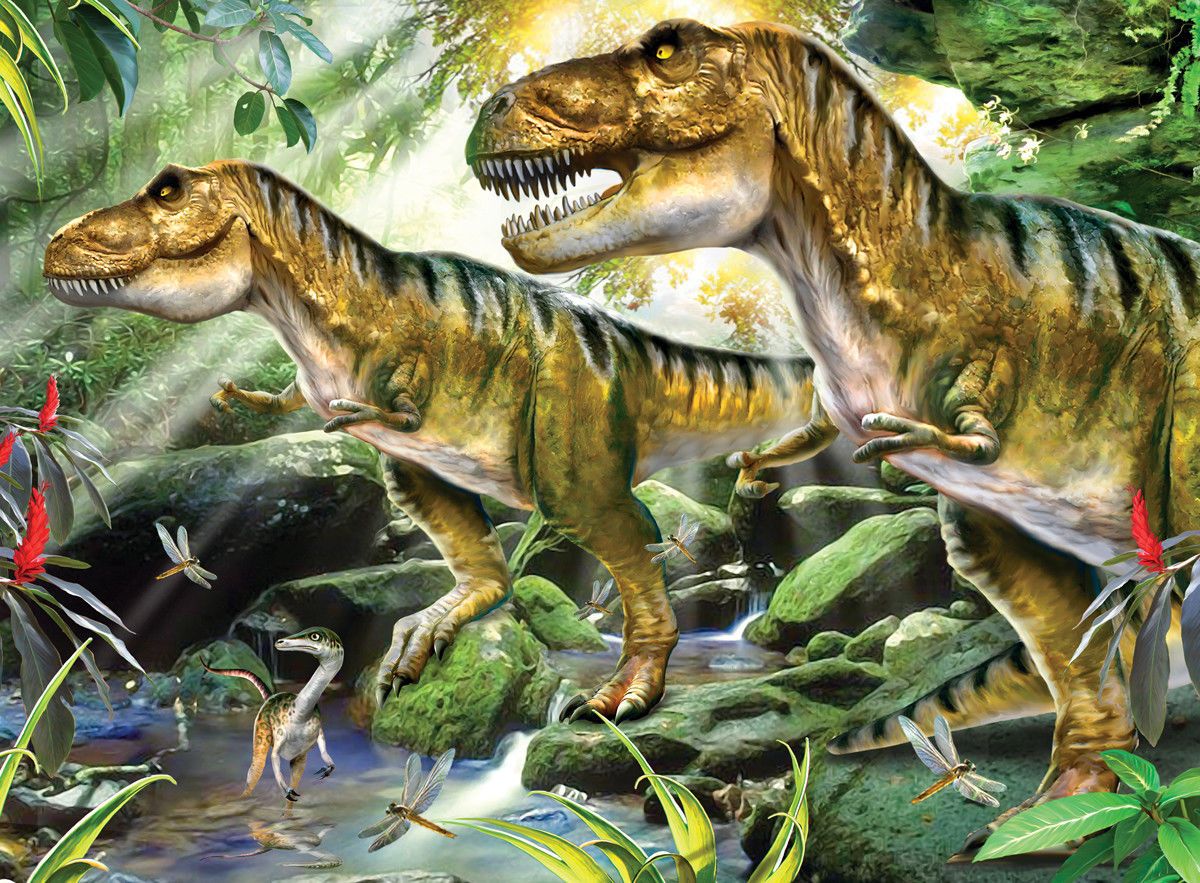 Számozott kifestő A3 formátumban - Dinoszauruszok
