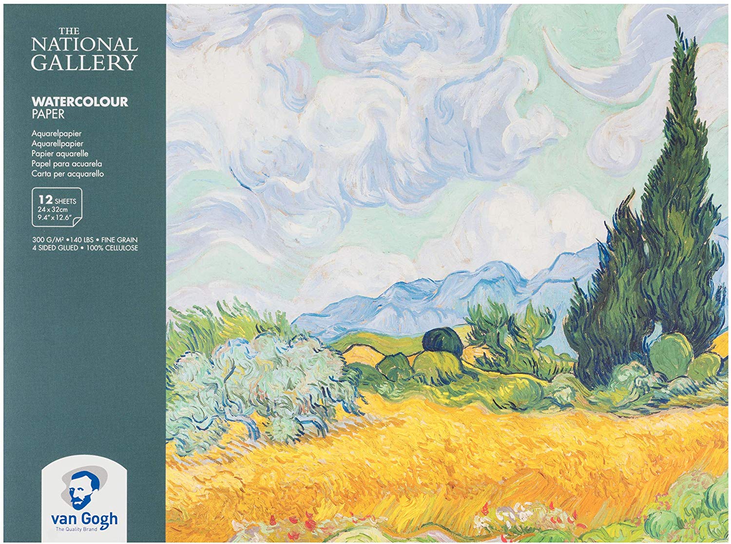 Van Gogh The National Gallery akvarell blokk 24x32cm, 300g, 12 lap