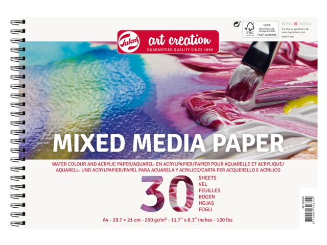 Blokk Mixed Media Art Creation A4, 250g, 30 lap