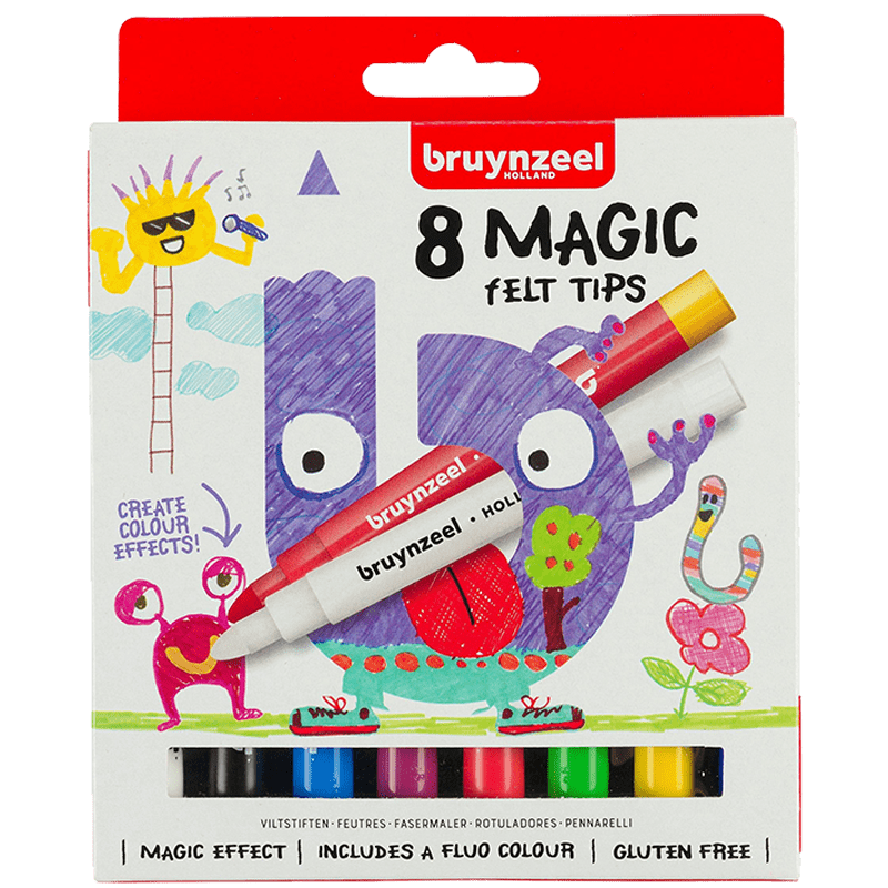 Bruynzeel mágikus filctoll készlet gyerekeknek – 8 db