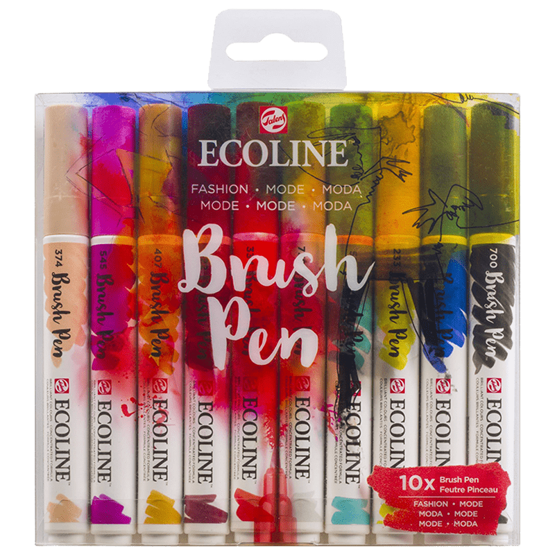 Ecoline akvarell tollak - készlet 10 db - Fashion