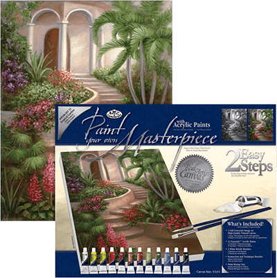 Vásznas kifestő motívummal – Trópusi kert
