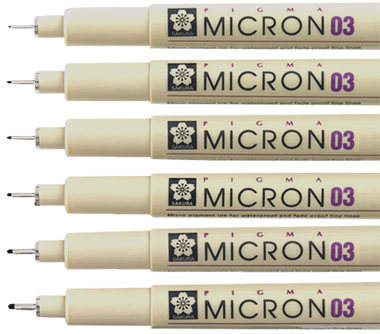 SAKURA Pigma Micron® műszaki toll - 0,35 mm