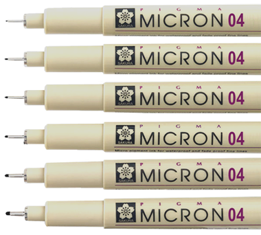 SAKURA Pigma Micron® műszaki toll - 0,4 mm fekete