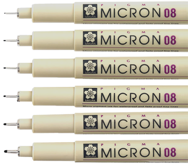 SAKURA Pigma Micron® műszaki toll  - 0,5 mm fekete