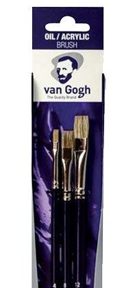 Van Gogh ecsetek olaj/akril/gouache 234 - szett 3 db