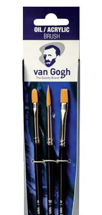 Van Gogh ecsetek olaj/akril/gouache 296 - 6/8/10 - szett 3 db