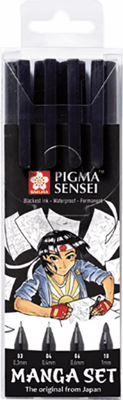 Pigma Sensei manga tollak - készlet 4 db