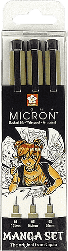SAKURA Pigma Micron műszaki rajztoll készlet - 3 db