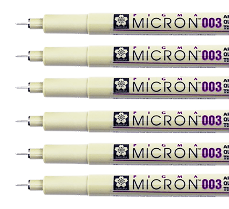 SAKURA Pigma Micron® műszaki toll  - 0,15 mm fekete 