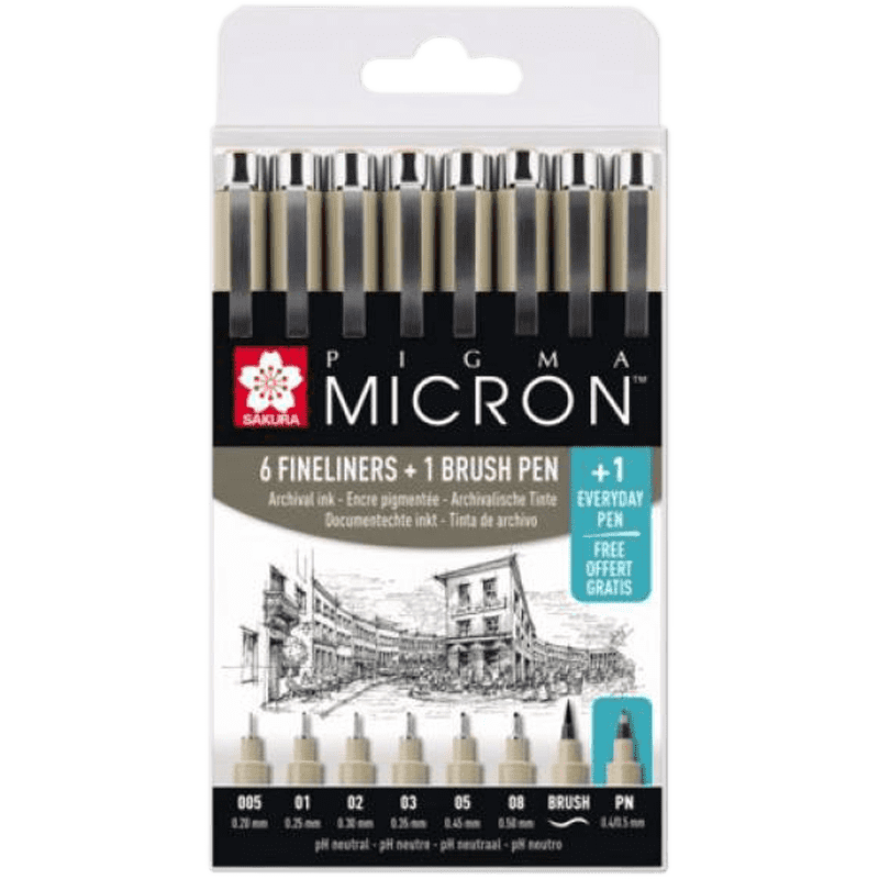 SAKURA Pigma Micron műszaki móló - 7 + 1 INGYENES