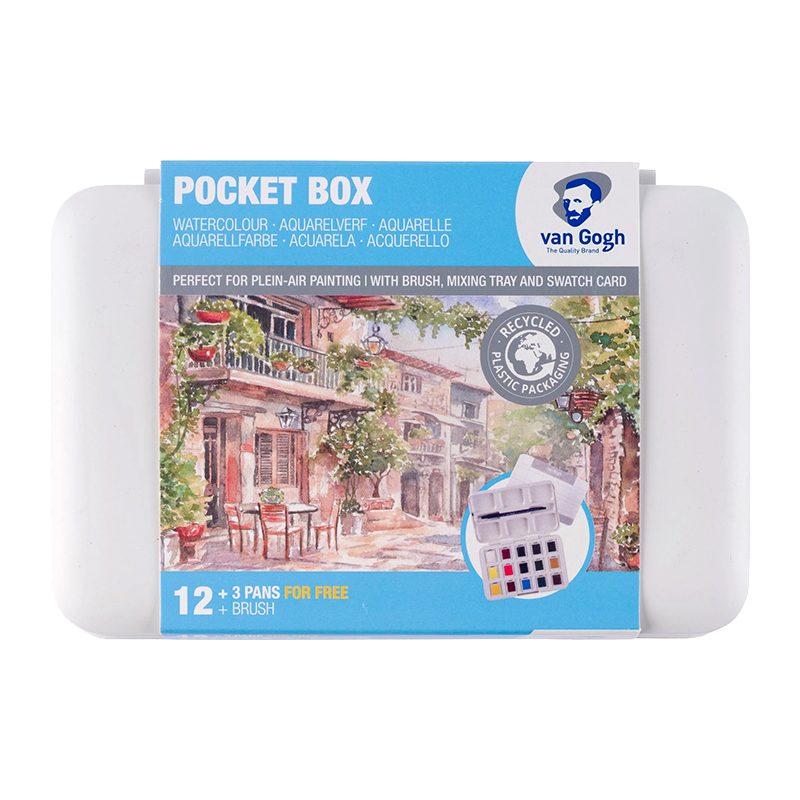 Van Gogh akvarell festékek - Pocket box 12 kehely + 3 INGYEN