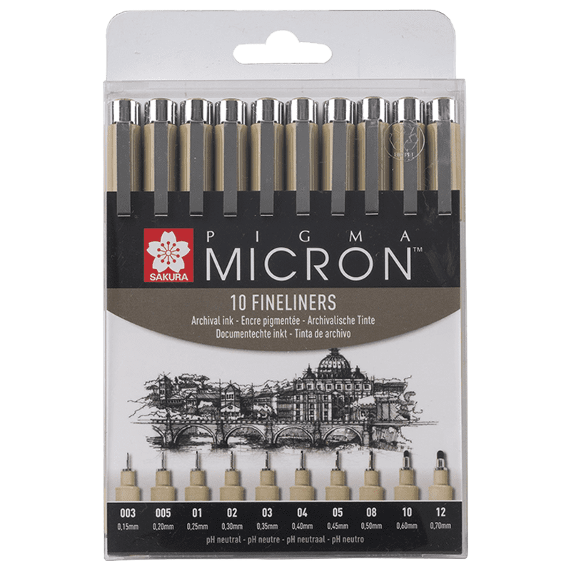 SAKURA Pigma Micron műszaki tollkészlet - 10db