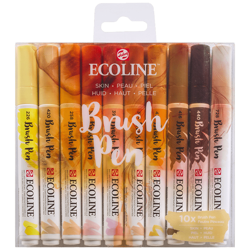 Ecoline akvarell tollak - készlet 10 db - Skin