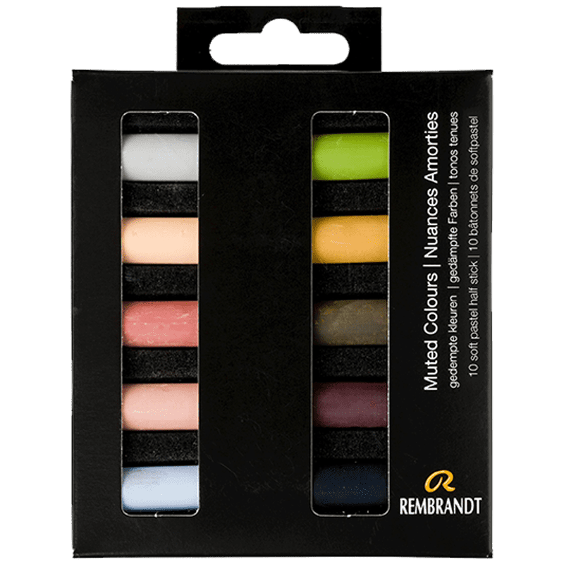 REMBRANDT száraz pasztell - Muted Colours - készlet 10 fél pasztell
