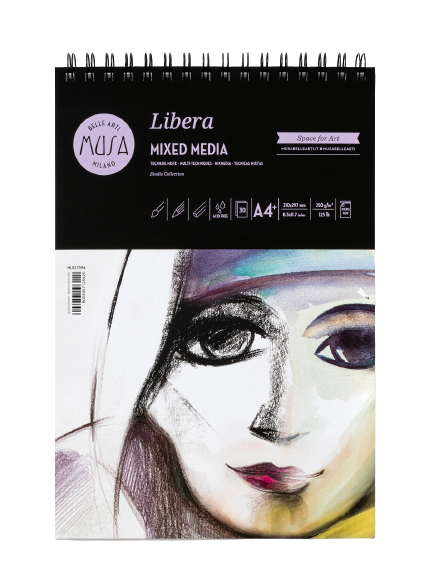 MUSA Libera Mix Media papír 30 lap - 250g - különböző méretben