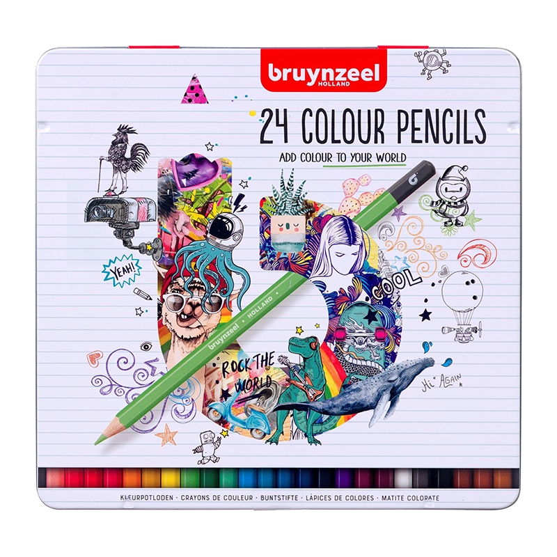 Bruynzeel színes ceruzák ón dobozban 24db
