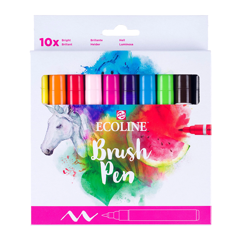 Ecoline Bright akvarelltoll készlet - 10 színben