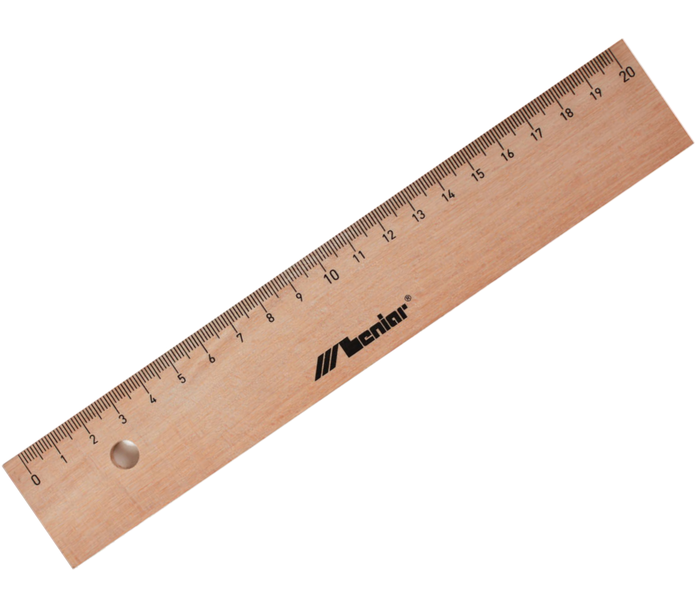 LENIAR Fa vonalzó 20 cm fém betéttel