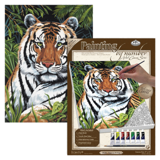 Számozott vásznas kifestő - Rejtett tigris